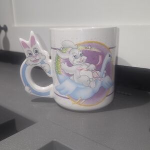 Vintage Easter Bunny and Goose Coffee/Tea Cup/Mug - Pastel Colors